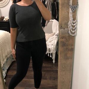 Ann Taylor small Petite grey career top